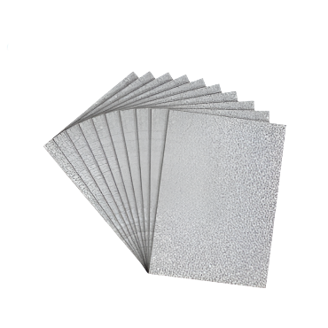GLITTER SHEETS A4 GUMMING Silver Colour (1 packet = 10 sheets)