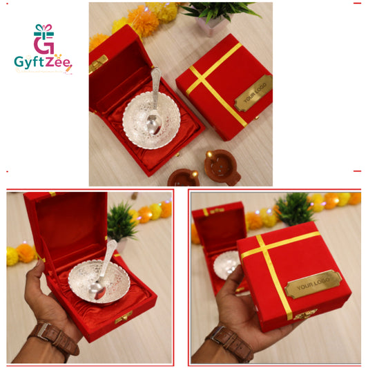 Exquisite German Silver Plated 1 Bowl Set in Premium Jewellery Box – Perfect Diwali Gift