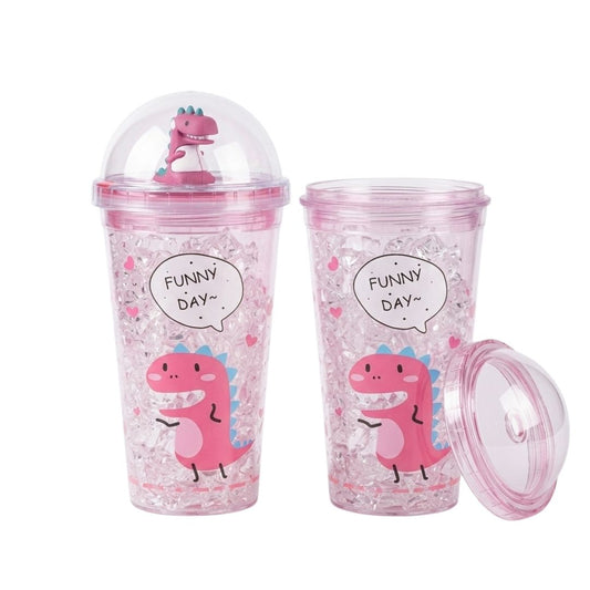 [Assorted, character] [Pack of 2] Fancy Glass Sipper ~500ml