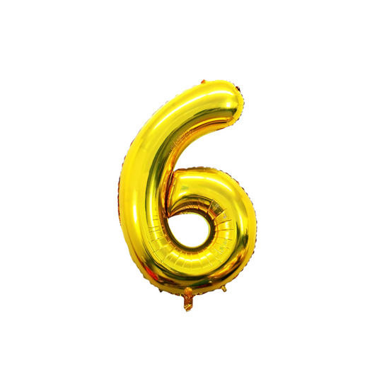 Foil/Helium Balloon Number 6 for Age