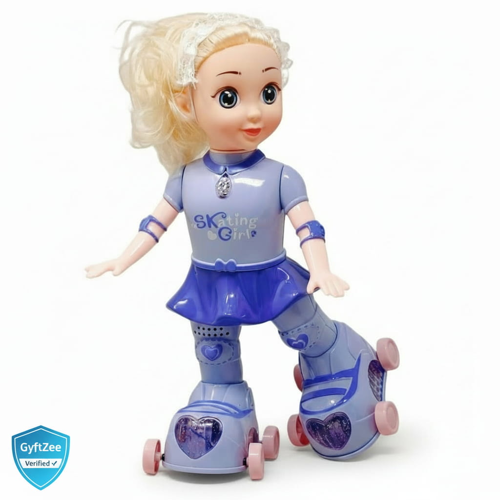 [Random color] Skating Girl | Lights & Music [Kids 2+ years]