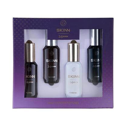 Skinn 24Seven Gift Pack EDP | 4 x 20ml Perfumes for Men & Women | Gift pack | Best online Price in India | Noida