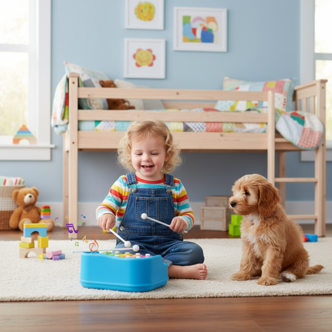 (Random color) Piano Xylophone Toy for Toddlers, 5 Multicolored Key