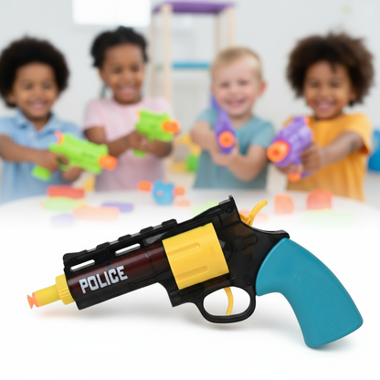 Soft Bullet Toy Gun with Target Figure – Small Safe Shooting Game for Kids