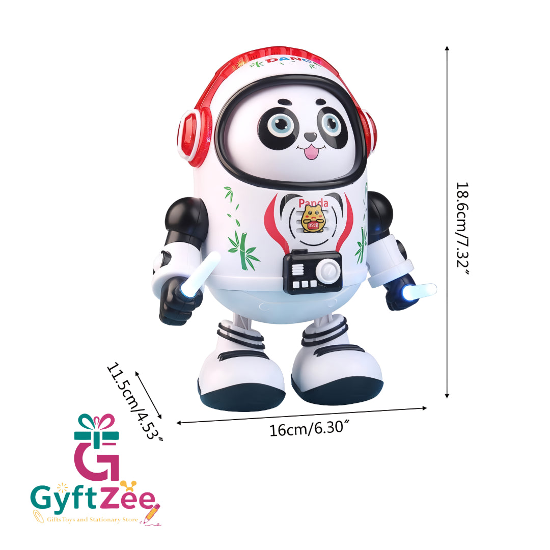 Dancing Space Panda Musical Robot Toy for Kids – Light and Sound Fun!