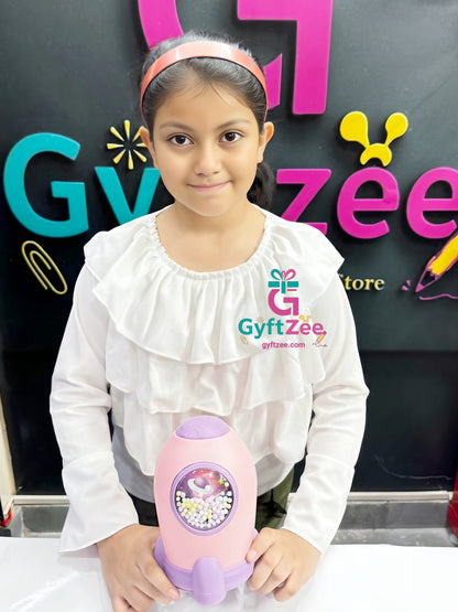 (Random color) Rocket Password Piggy Bank for Kids - with Astronaut-Themed Fun