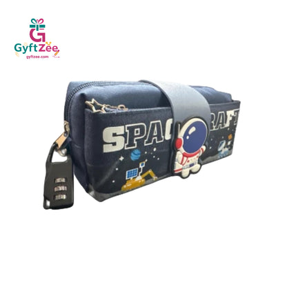 Rectangle Pencil Pouch with Space Character Design