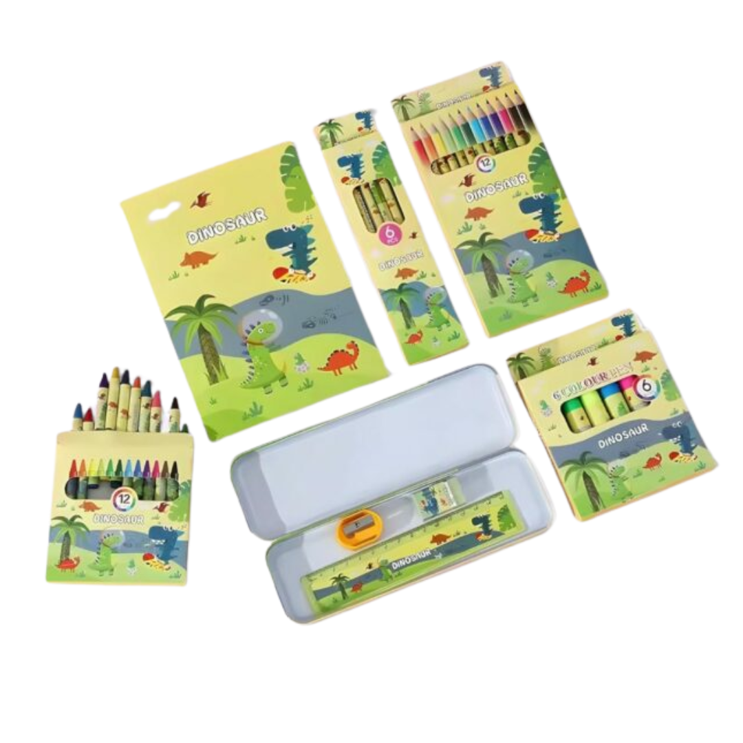 [Random design] All-in-One Stationery Perfect Gift Set | (Dream Space, Spiderman, Doraemon, Dinosaur, Frozen Fever)