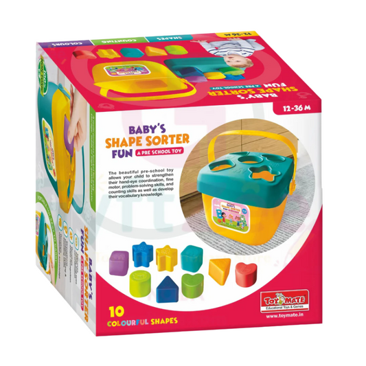 Toymate Baby’s Shape Sorter Fun – Educational Shape Matching Toy for Toddlers