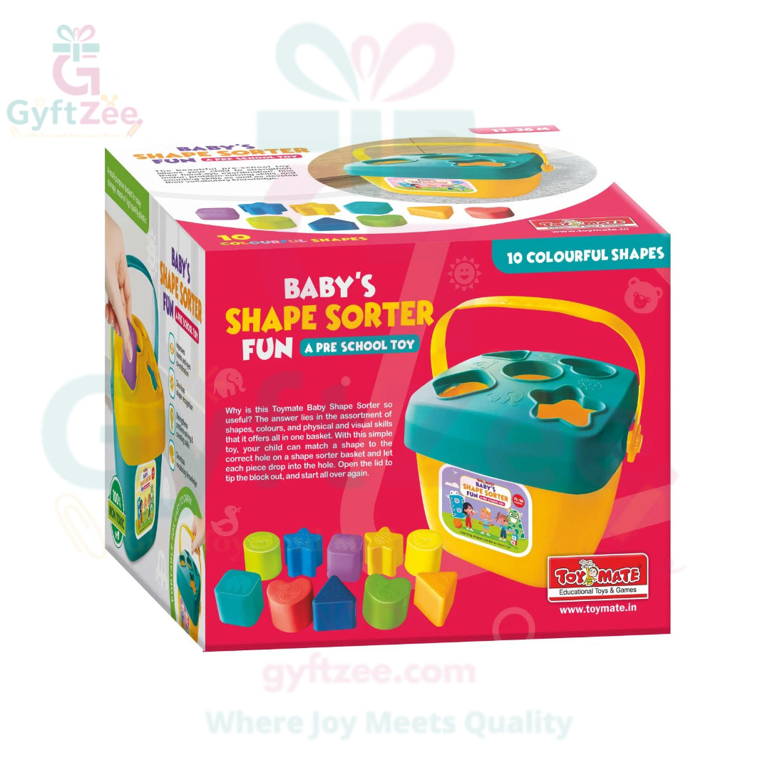 Toymate Baby’s Shape Sorter Fun – Educational Shape Matching Toy for Toddlers