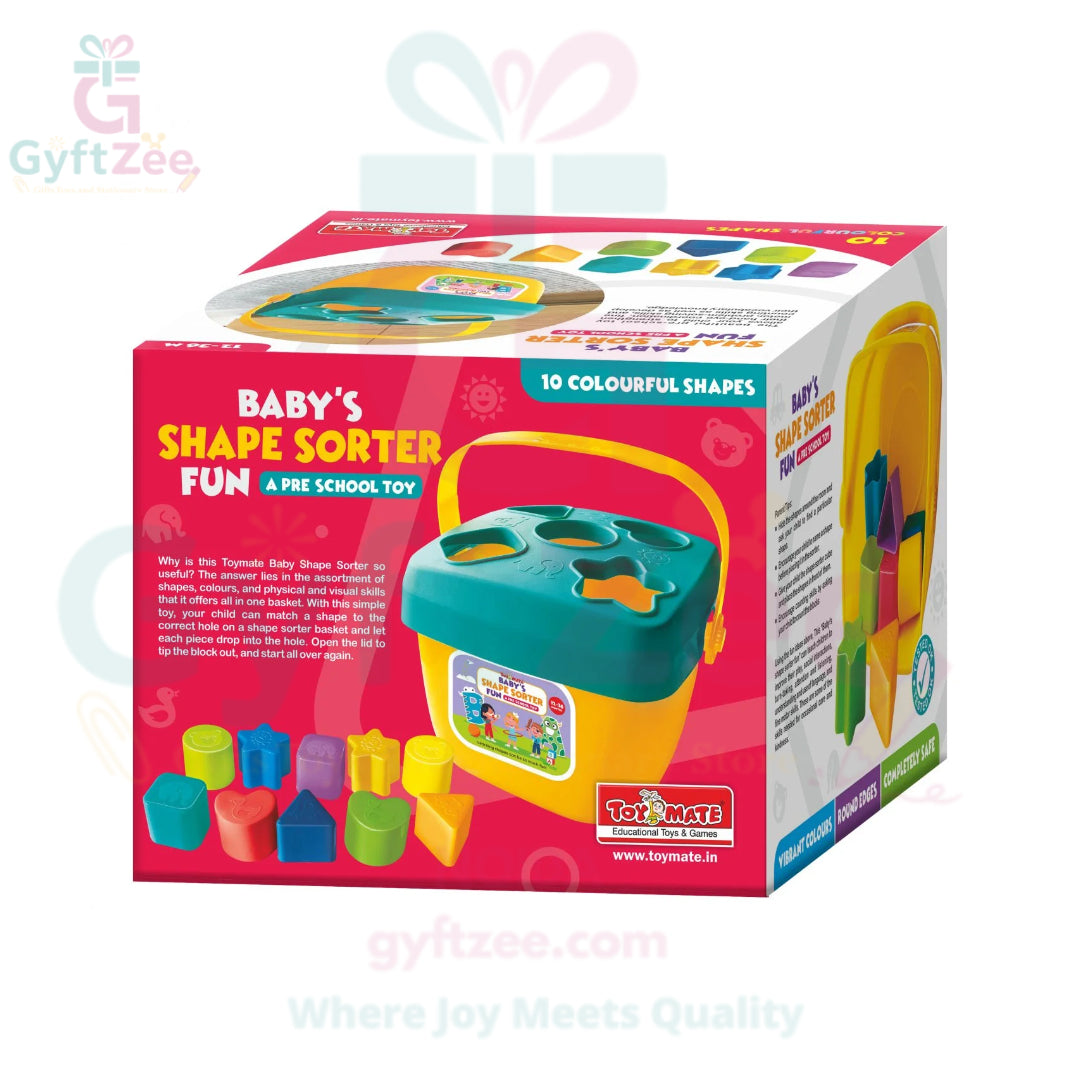 Toymate Baby’s Shape Sorter Fun – Educational Shape Matching Toy for Toddlers