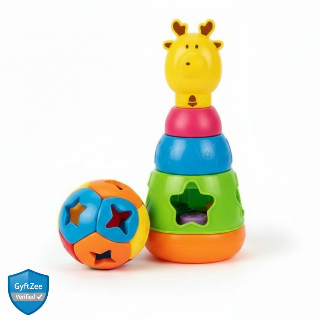 Stack N Play – 2-in-1 Stacking & Sorting {Kids 1-3 years]