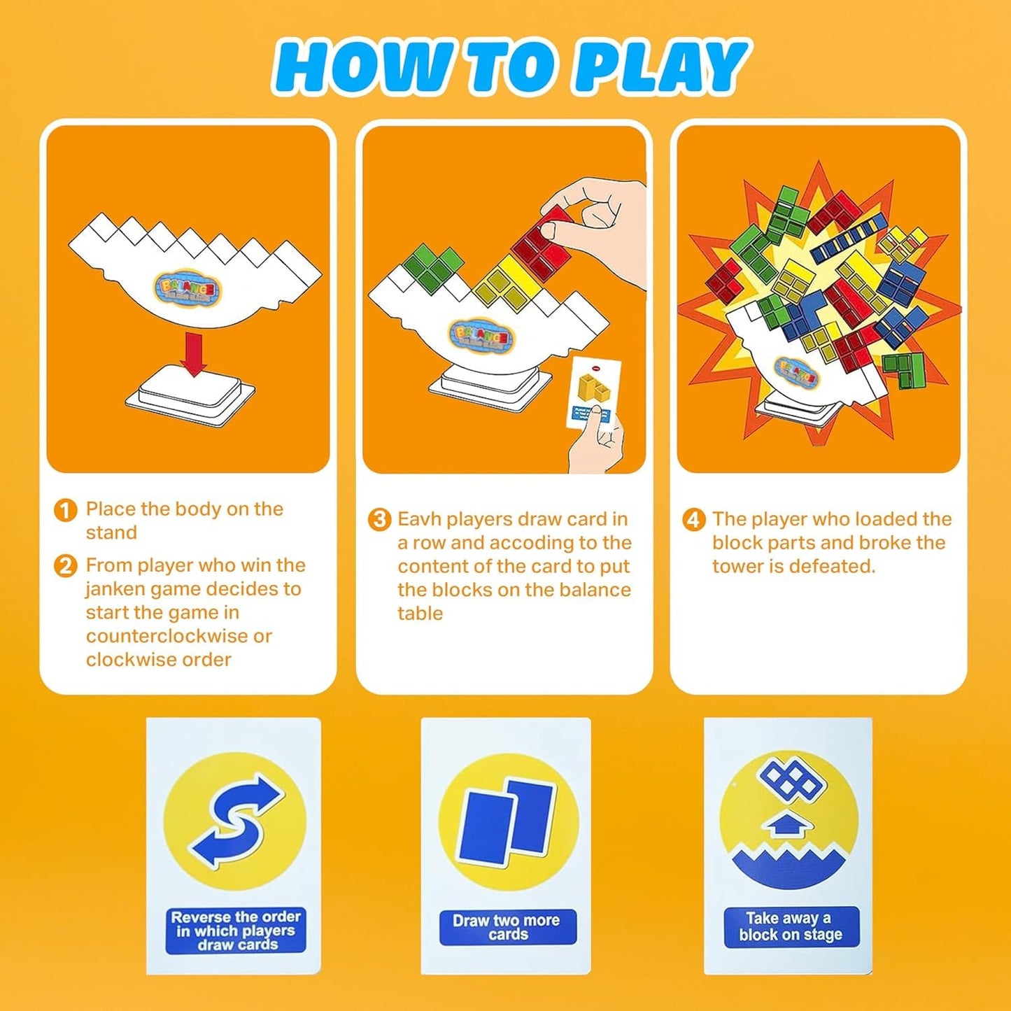 Tetra Tower Game – 32-Piece Block Balancing & Stacking Toy