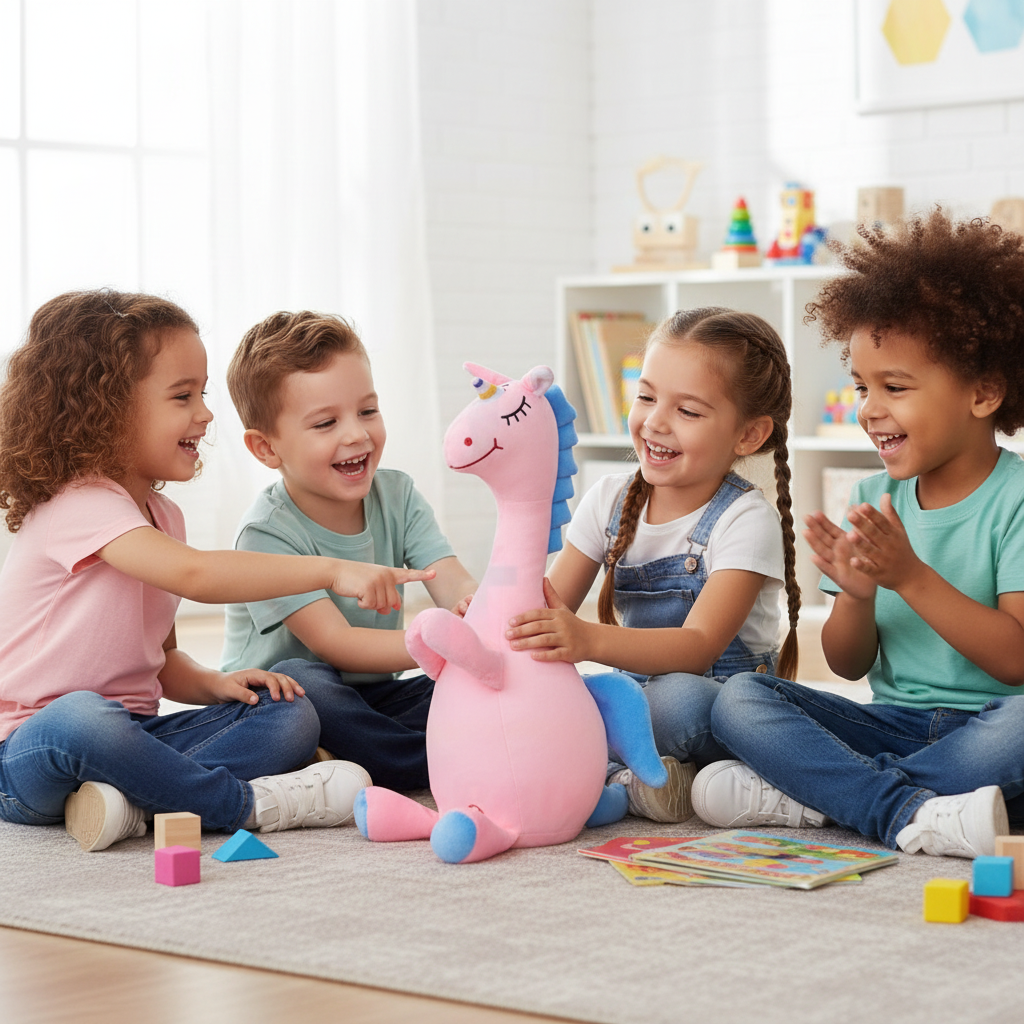 [Dino, Random color] Dancing & Talking Soft Toy [Kids 0-8 years]