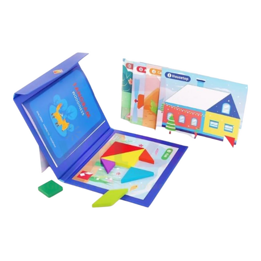 Brain Booster Magnetic Tangram Puzzle for Kids - Educational & Fun