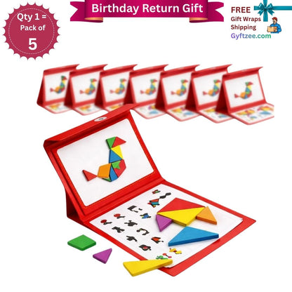 [Return Gift, Pack of 5] [Assorted Color] Brain Booster Tangram [2-7 years]