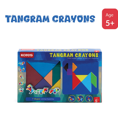 Tangram Crayons for Kids 5+ | DIY Puzzle & Creative Art Set | Educational & Fun Toy