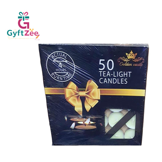 (50 Piece) Tea Light Candle Box – Round Shape