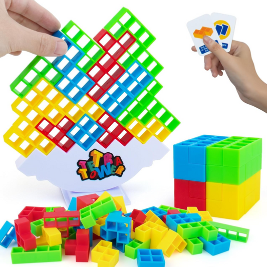 Tetra Tower Game – 32-Piece Block Balancing & Stacking Toy