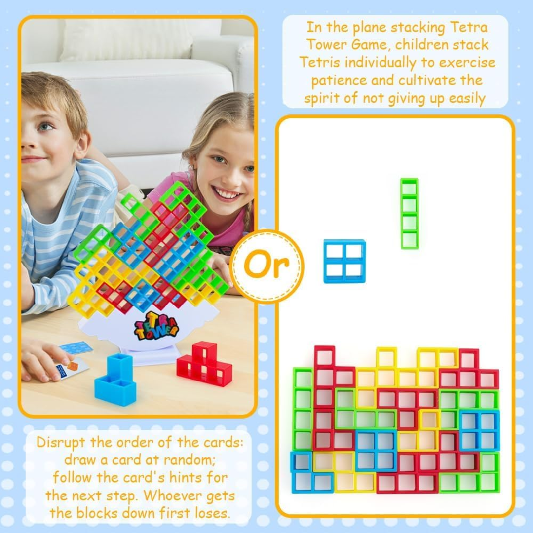 Tetra Tower Game – 32-Piece Block Balancing & Stacking Toy