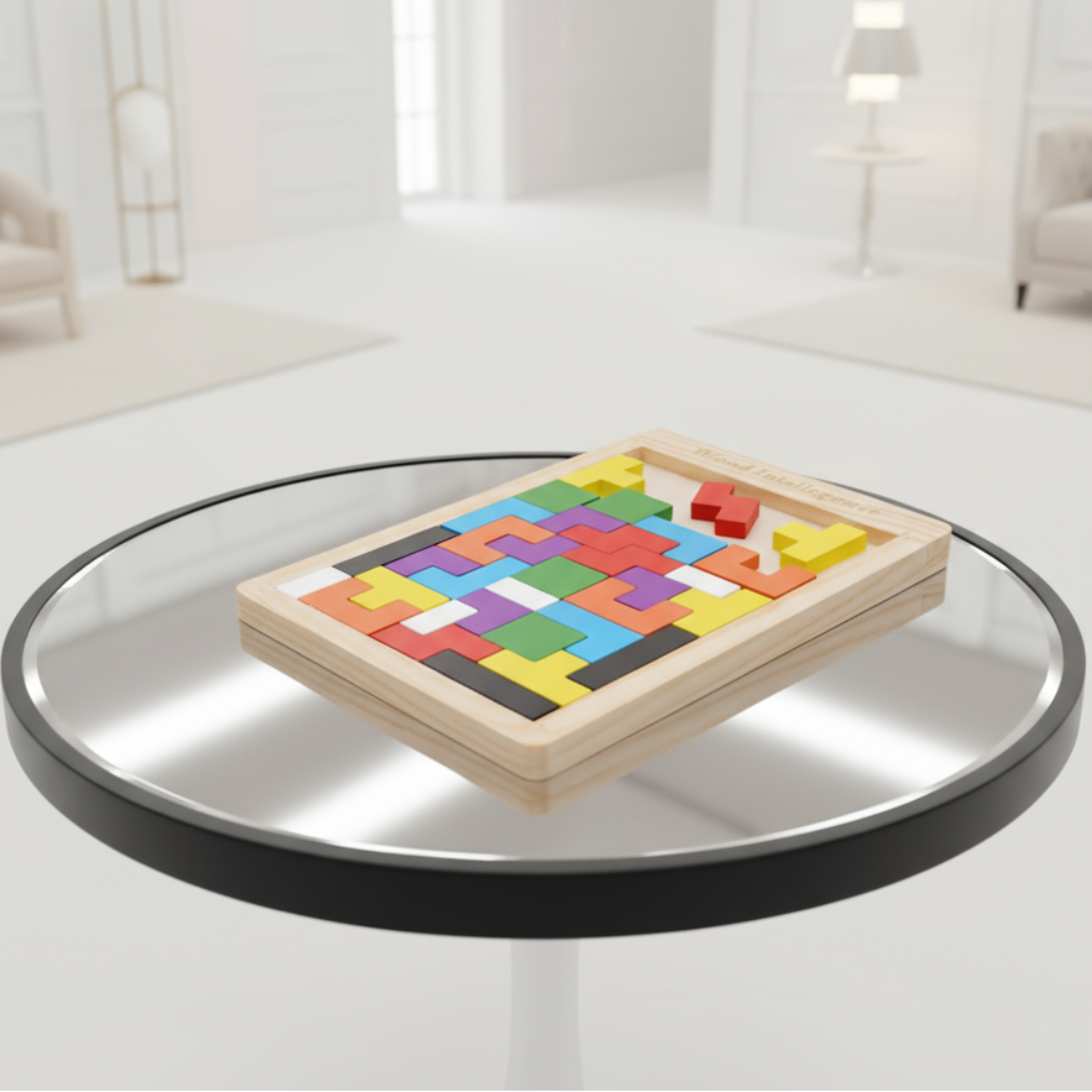 Wooden Russian Blocks Tetris Puzzle | Brain-Boosting Game