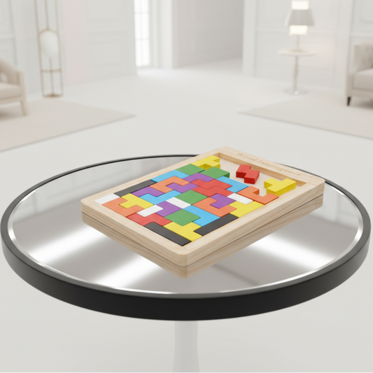 Wooden Russian Blocks Tetris Puzzle | Brain-Boosting Game