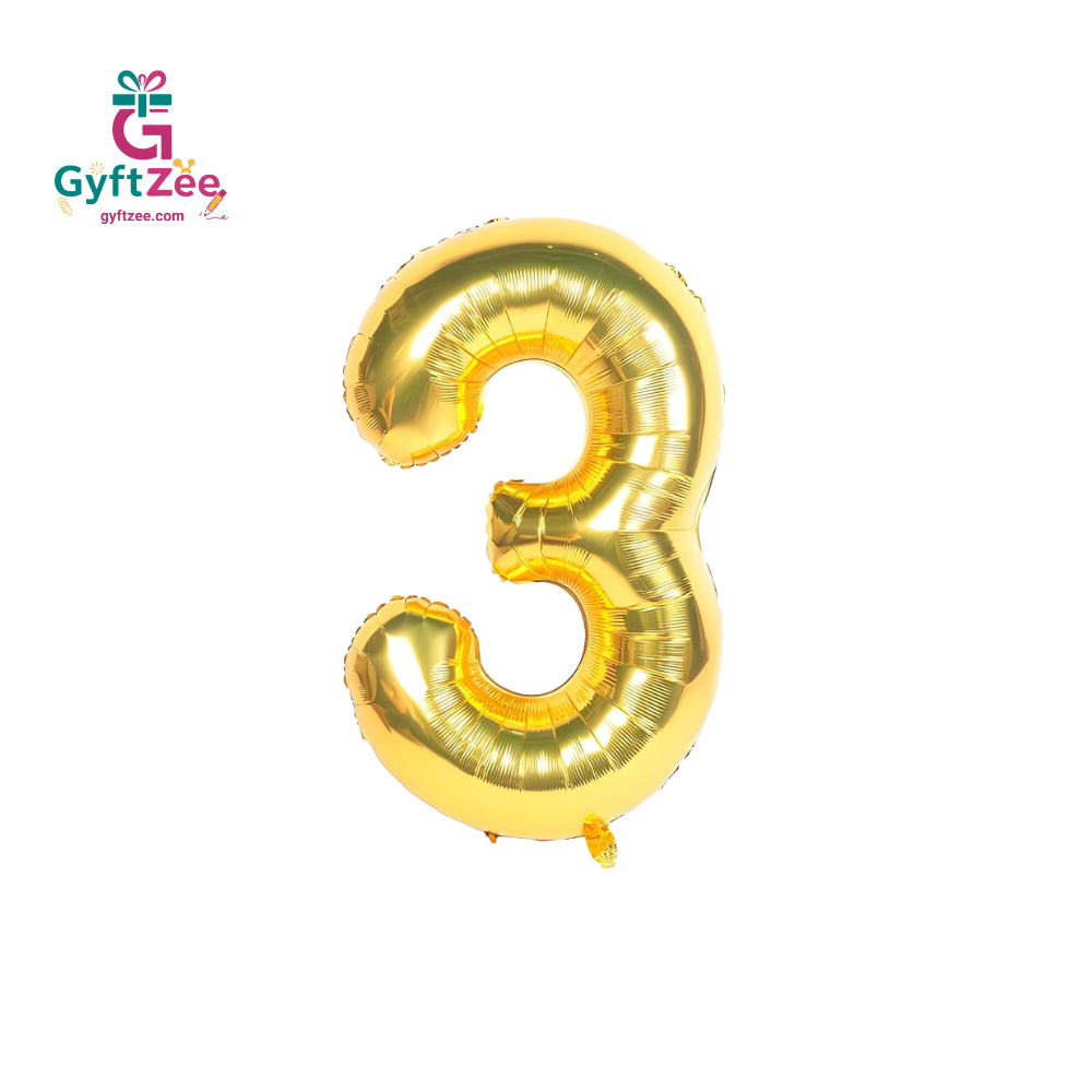 Foil/Helium Balloon Number 3 for Age