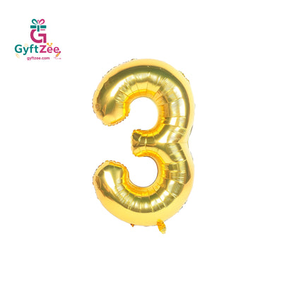 Foil/Helium Balloon Number 3 for Age