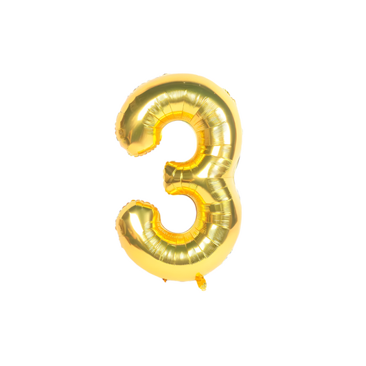 Foil/Helium Balloon Number 3 for Age