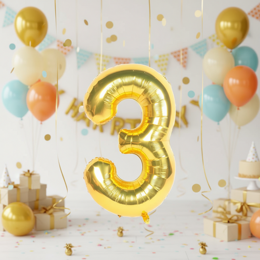 Foil/Helium 16” Balloon Number 3 for Age