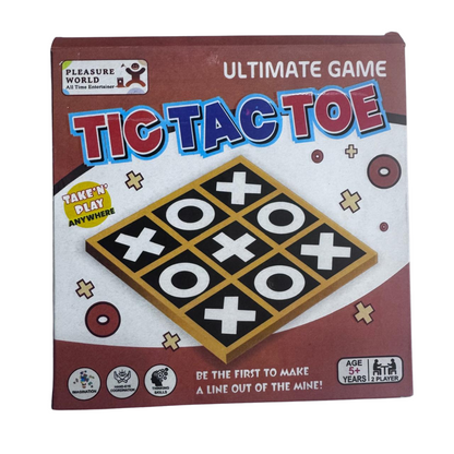 Tic Tac Toe Game – Premium Bamboo 7x7” Eco-Friendly Classic Board Game for Kids & Family Fun