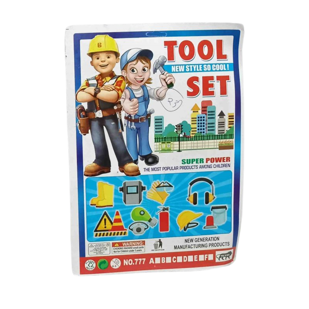 (Random color) Kids Plastic Tool Set – Safe & Durable Pretend Play DIY Kit for Kids