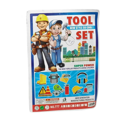 (Random color) Kids Plastic Tool Set – Safe & Durable Pretend Play DIY Kit for Kids