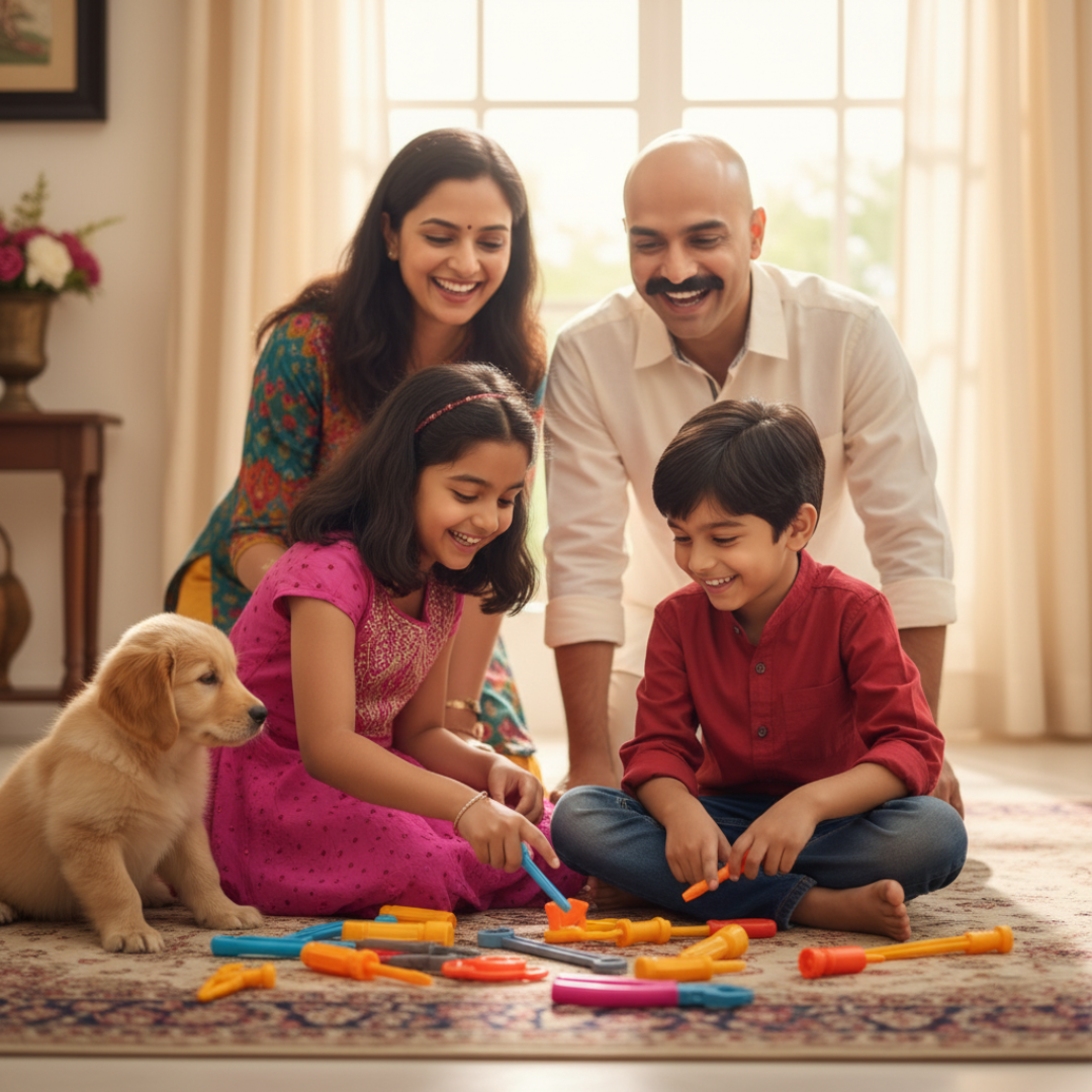 (Random color) Kids Plastic Tool Set – Safe & Durable Pretend Play DIY Kit for Kids