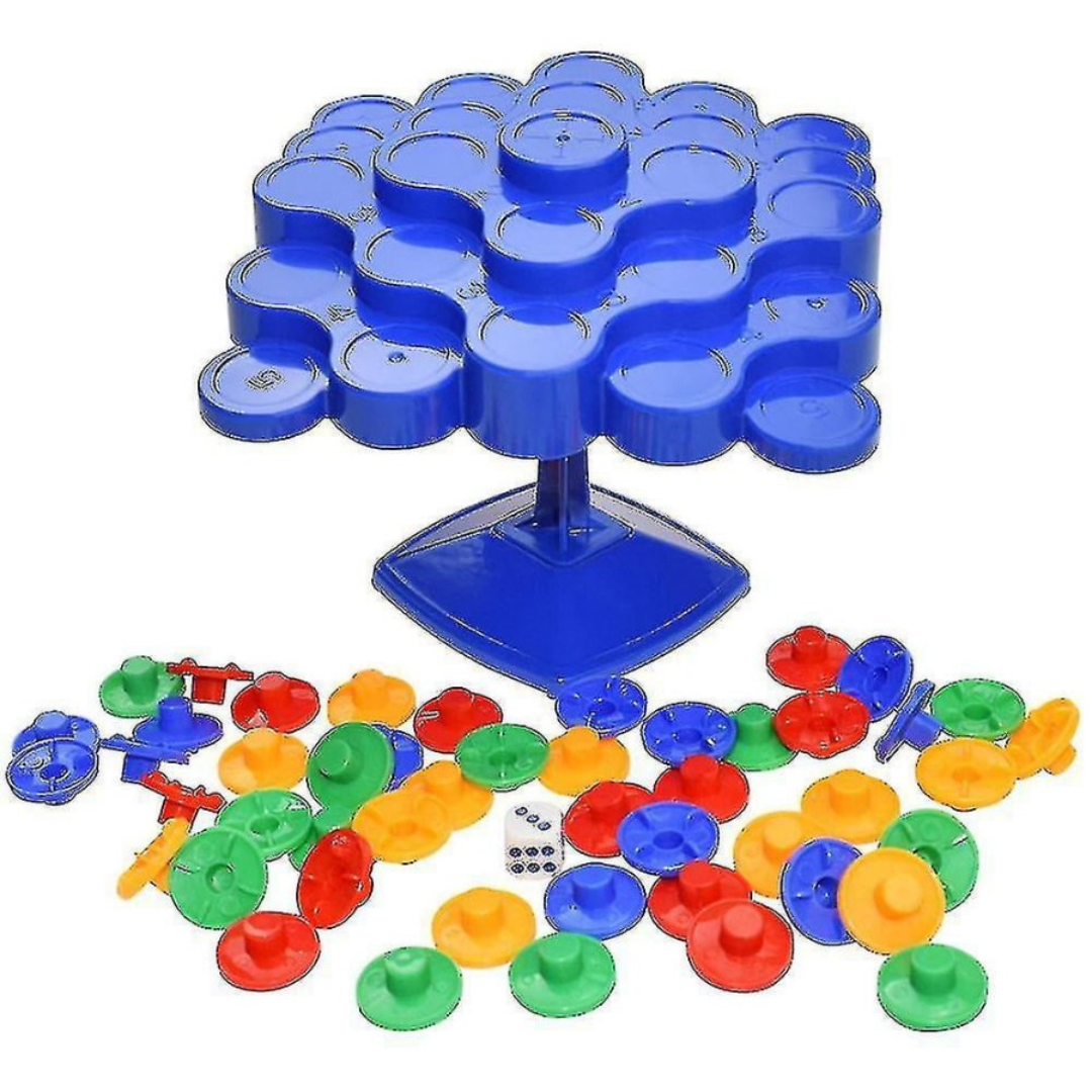 Topple Tower Balancing Board Game for Kids (Age 6+) – Family Game with Dice, Stackable Pieces, and Swiveling Tower | 2-4 Players