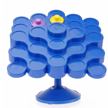 Topple Tower Balancing Board Game for Kids (Age 6+) – Family Game with Dice, Stackable Pieces, and Swiveling Tower | 2-4 Players