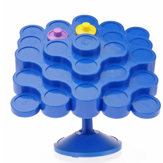 Topple Tower Balancing Board Game for Kids (Age 6+) – Family Game with Dice, Stackable Pieces, and Swiveling Tower | 2-4 Players