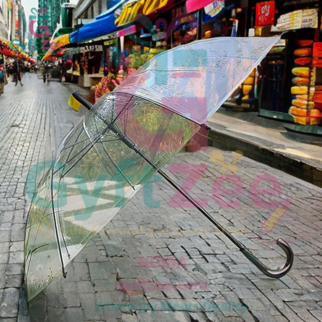 Transparent and Foldable Umbrella | Stylish & Compact Rain Protection [approx. 50 cm (19 inches)]