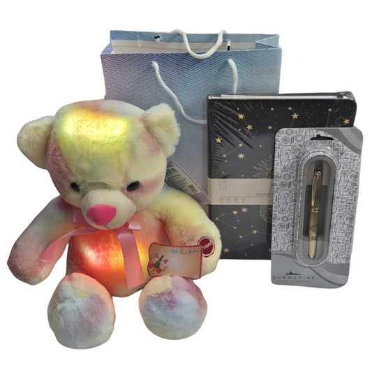 Women's Day Gift Combo – Glow Teddy, Executive Diary, Submarine Pen & More | Free Gift