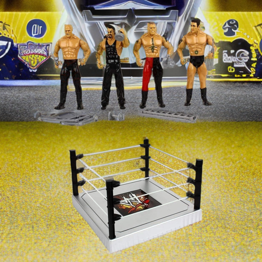 WWE Stadium Action Figures Set – Ultimate Warrior Power Pack with Ring
