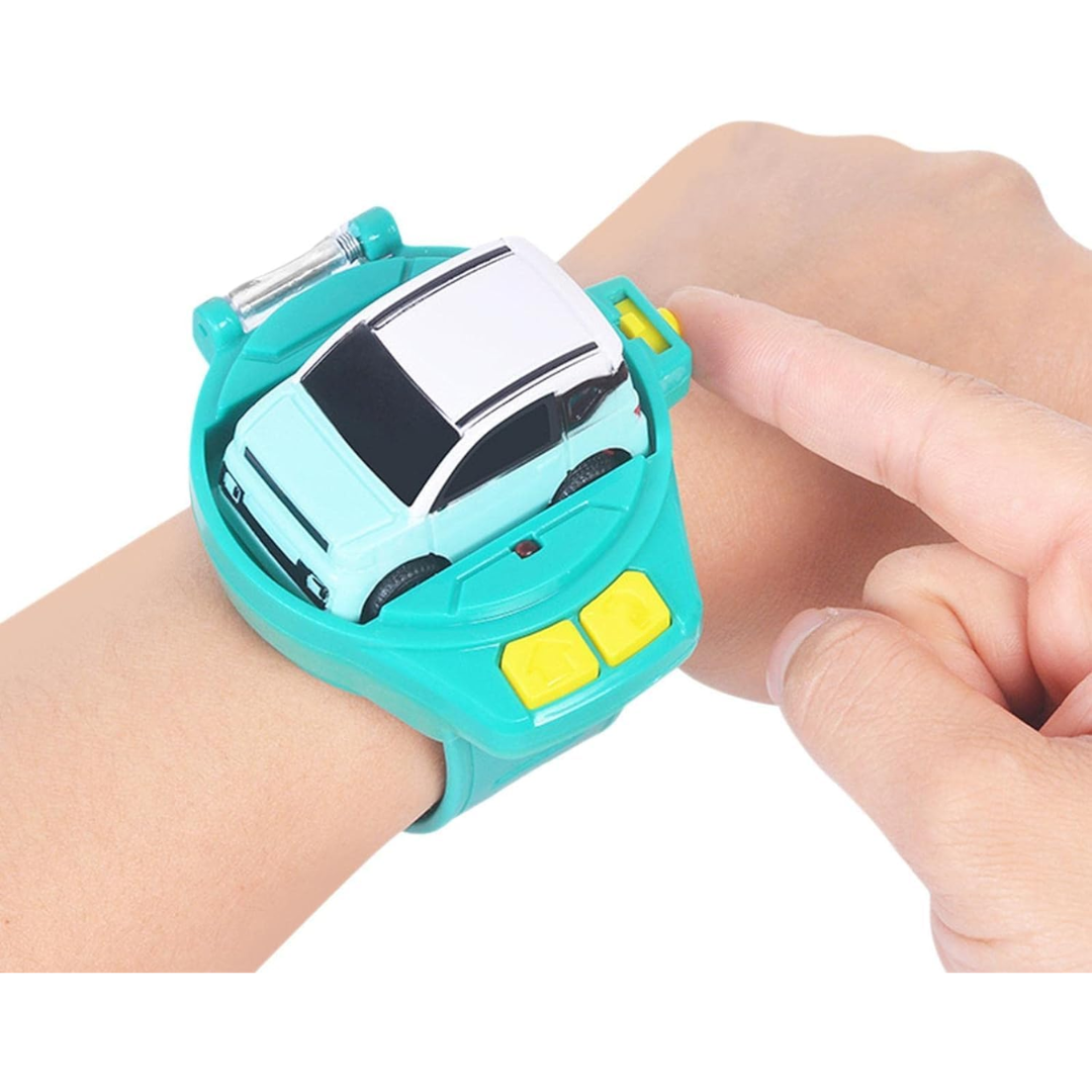 Wrist Watch Remote Controlled Rechargeable Mini Car Toy for Kids with USB Charging Cable