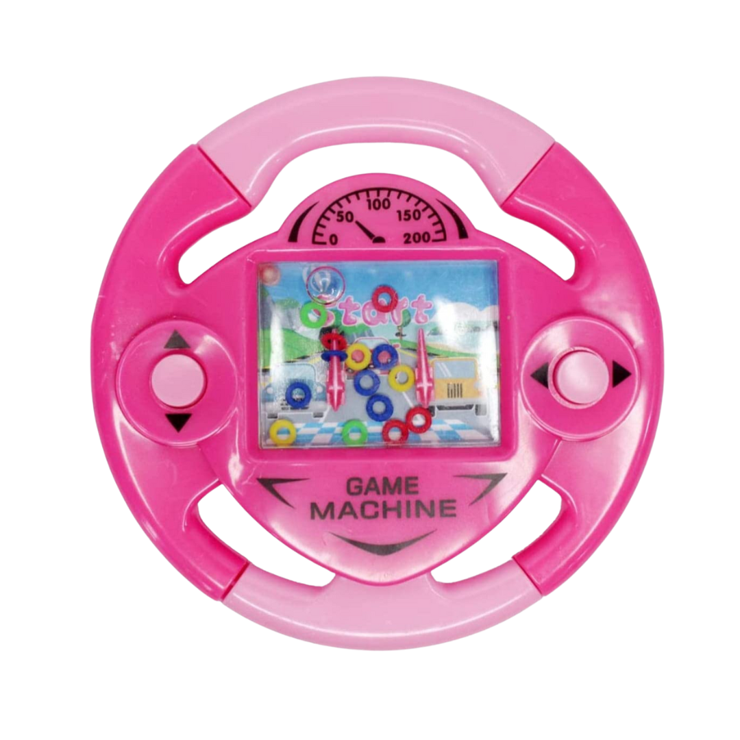 (Random Color, 1 pcs) Handheld Water Ring Game Steering Shape – 2 Push Button Fun Toy for Kids
