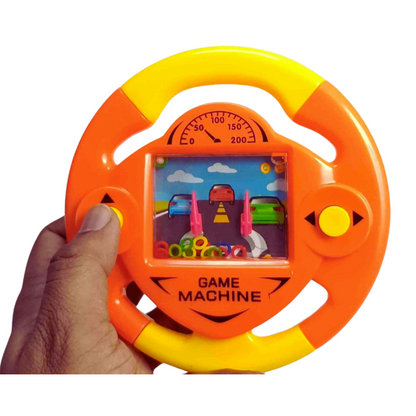 (Random Color, 1 pcs) Handheld Water Ring Game Steering Shape – 2 Push Button Fun Toy for Kids