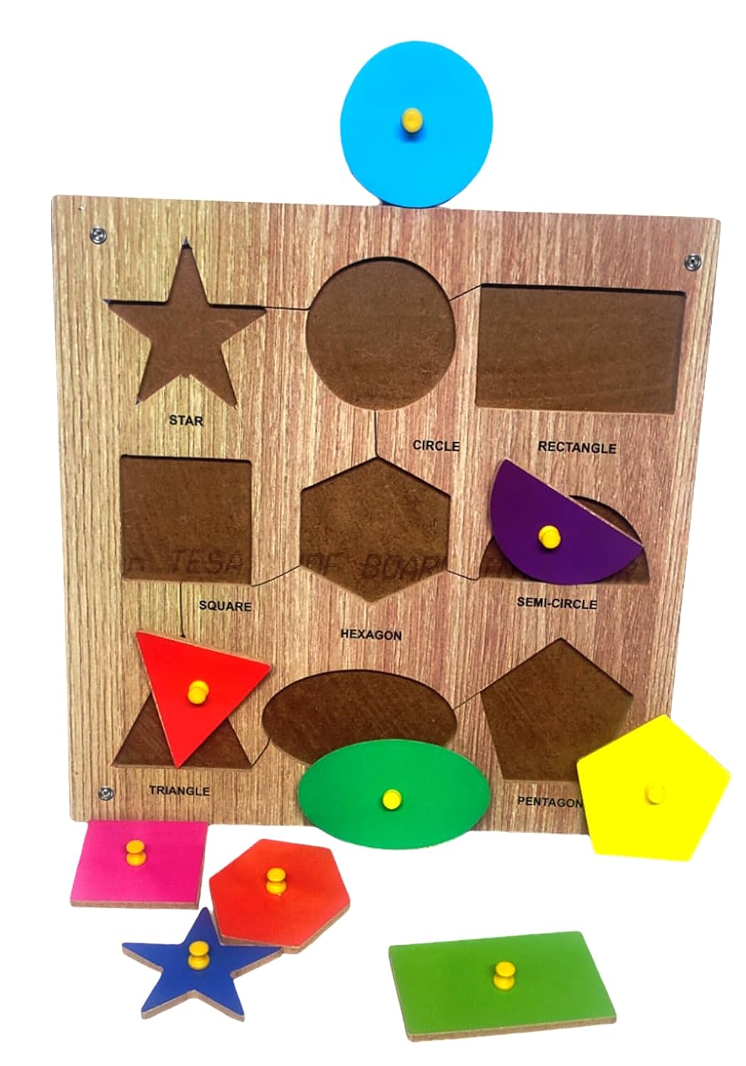 Wooden Shape Puzzle Board – Educational Toy for Kids (2-5 Years)