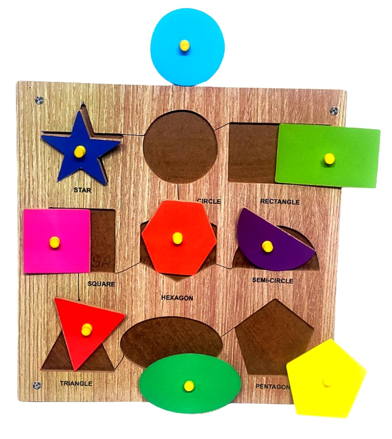 Wooden Shape Puzzle Board – Educational Toy for Kids (2-5 Years)