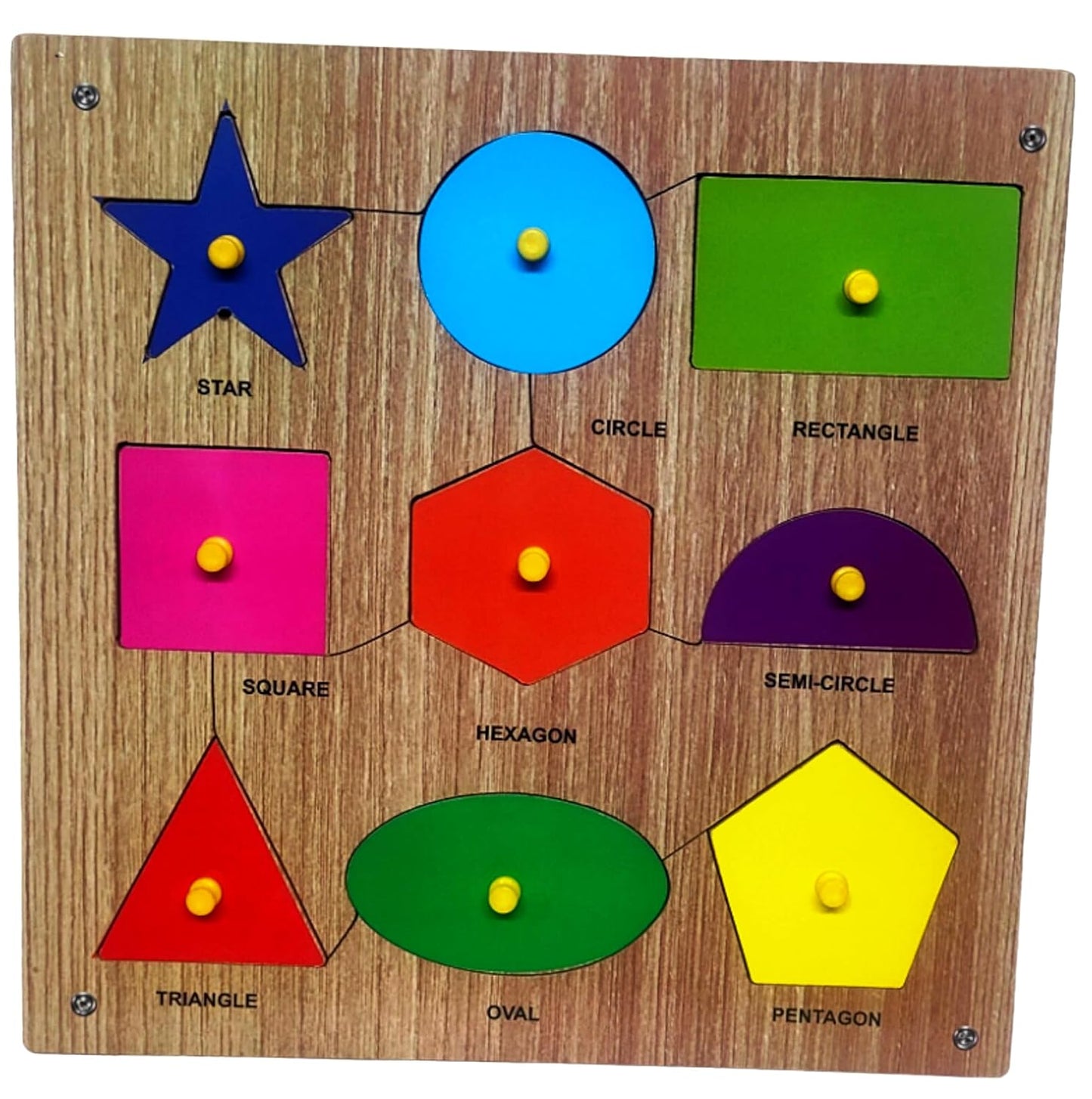 Wooden Shape Puzzle Board – Educational Toy for Kids (2-5 Years)