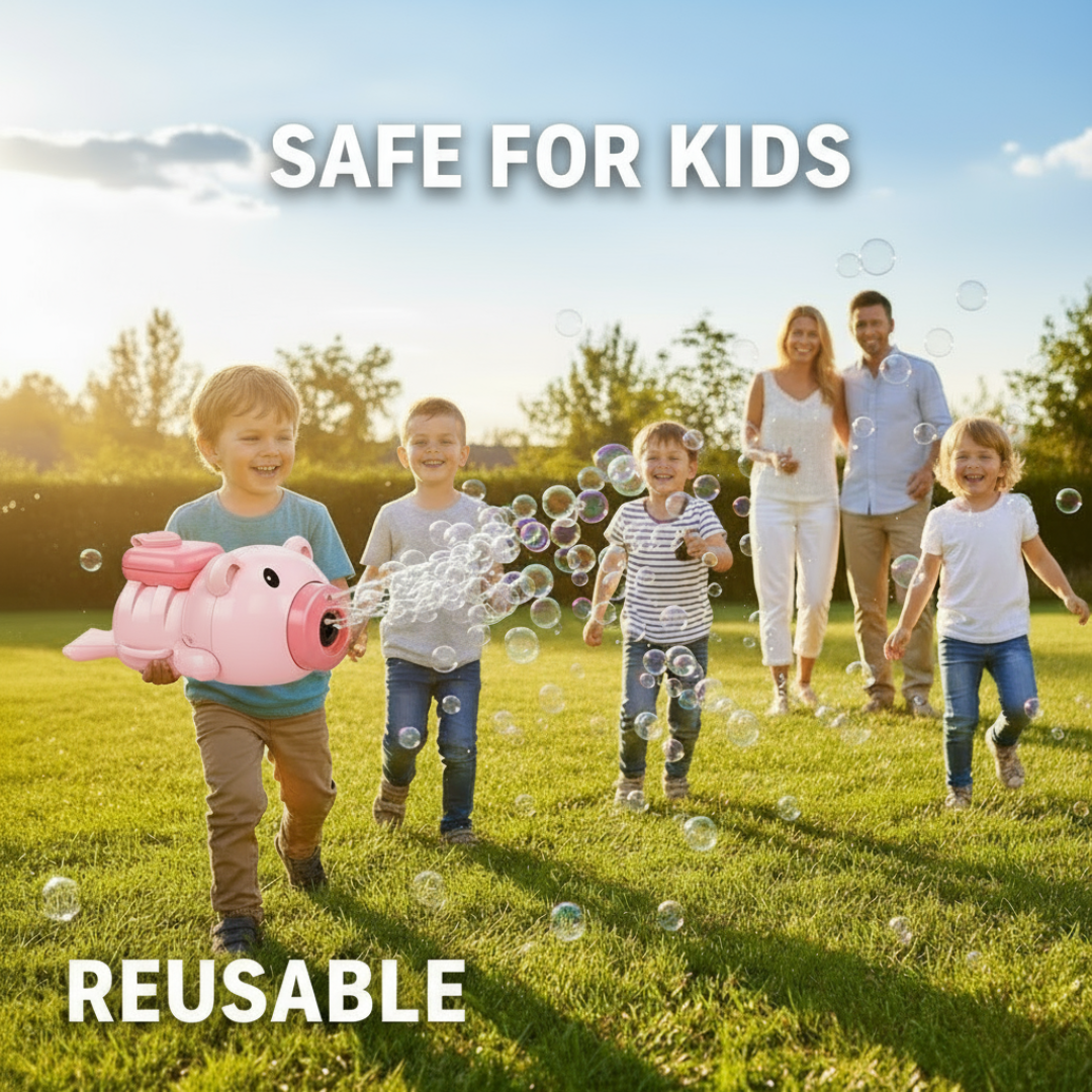 [Random color] Bubble Wrist Blower for Kids | Automatic Light & Music | 600+ Bubbles/Min