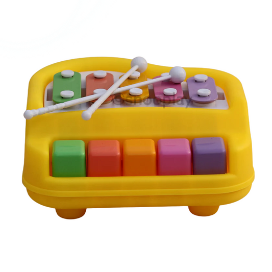 [Random color] Small Xylophone 5+5 keys for Kids - Play & Learn Music Fun Instrument