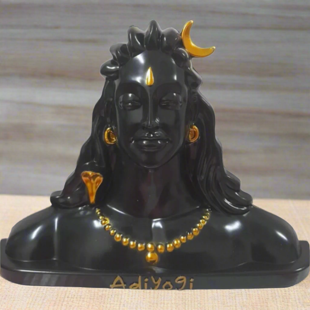 Aadi Yogi Statue (Black) – 10"X7"
