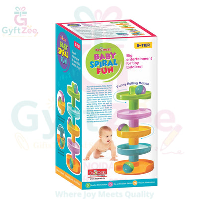 ToyMate Baby Spiral Fun – 5-Tier Rolling Ball Activity for Infants & Toddlers